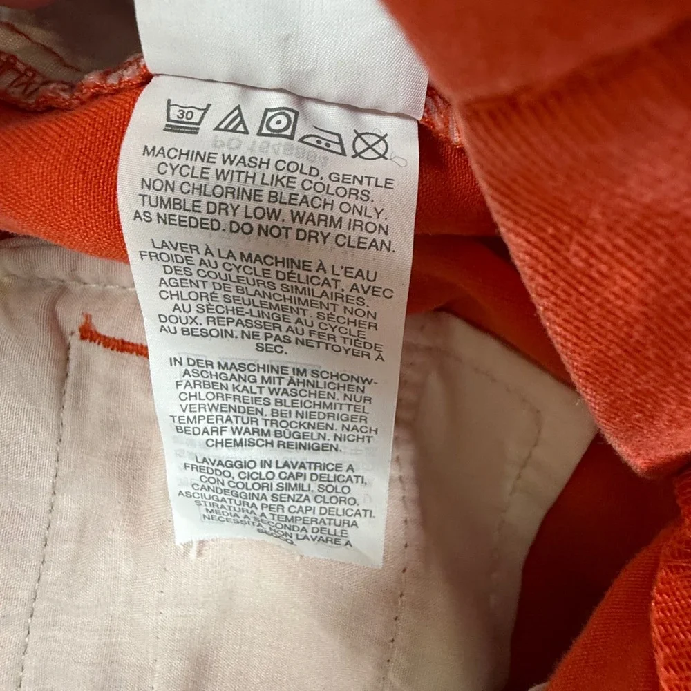 J.Crew Chino Shorts Women's 2 Orange Cotton 3 Inch Inseam Summer Preppy